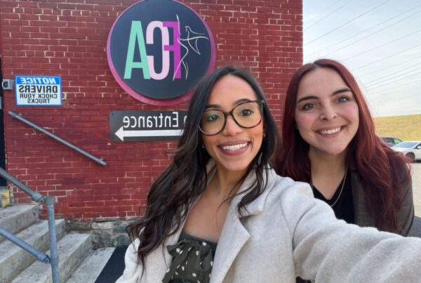 Erica and Modesty at the Fusia Center for the Arts in Stroudsburg during a Women in Business event.